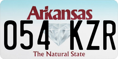 AR license plate 054KZR
