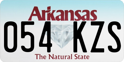 AR license plate 054KZS