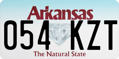 AR license plate 054KZT