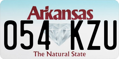 AR license plate 054KZU