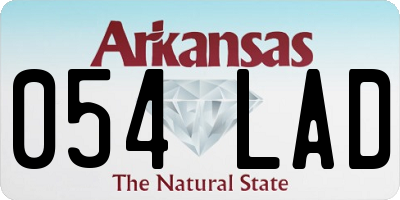 AR license plate 054LAD