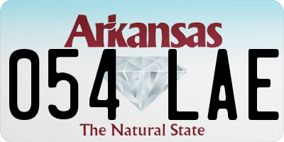 AR license plate 054LAE