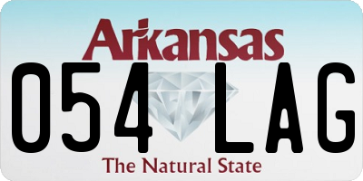 AR license plate 054LAG