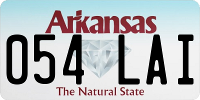 AR license plate 054LAI