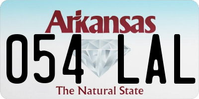 AR license plate 054LAL