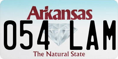 AR license plate 054LAM