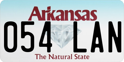 AR license plate 054LAN