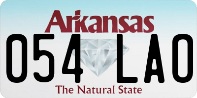 AR license plate 054LAO