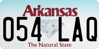 AR license plate 054LAQ
