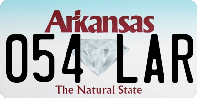 AR license plate 054LAR