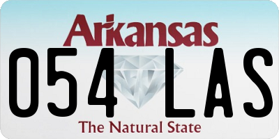 AR license plate 054LAS