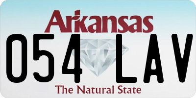 AR license plate 054LAV