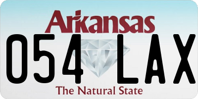 AR license plate 054LAX
