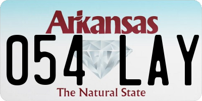 AR license plate 054LAY