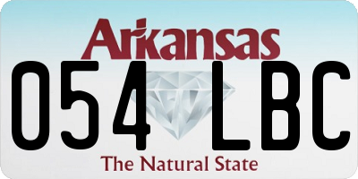 AR license plate 054LBC