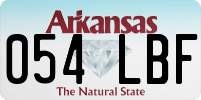AR license plate 054LBF