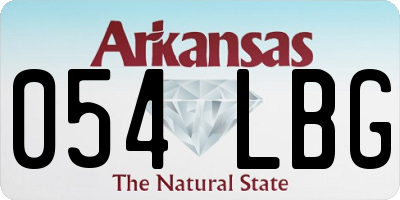 AR license plate 054LBG