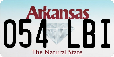AR license plate 054LBI