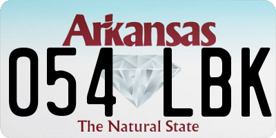 AR license plate 054LBK