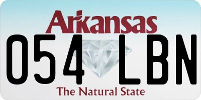 AR license plate 054LBN