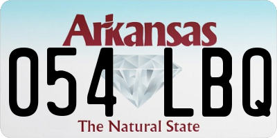 AR license plate 054LBQ