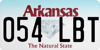 AR license plate 054LBT