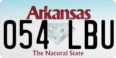 AR license plate 054LBU