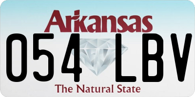 AR license plate 054LBV