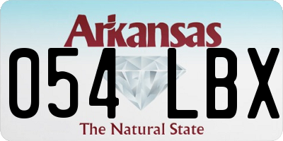 AR license plate 054LBX