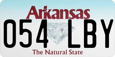 AR license plate 054LBY