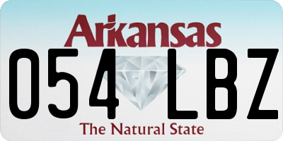 AR license plate 054LBZ