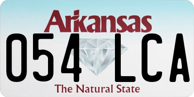 AR license plate 054LCA