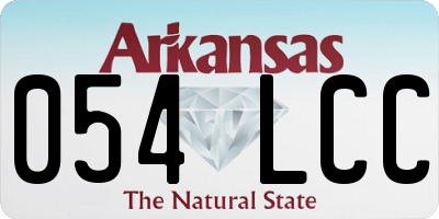 AR license plate 054LCC