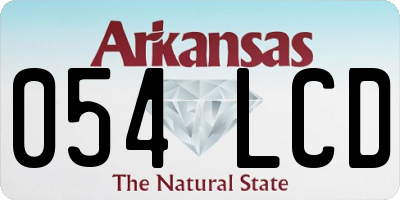 AR license plate 054LCD