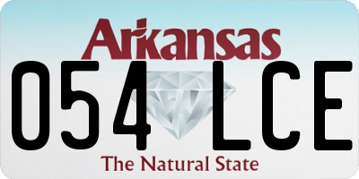 AR license plate 054LCE