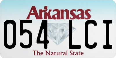AR license plate 054LCI