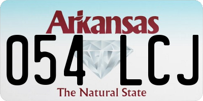 AR license plate 054LCJ