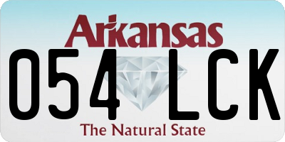 AR license plate 054LCK