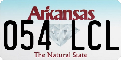 AR license plate 054LCL