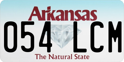 AR license plate 054LCM