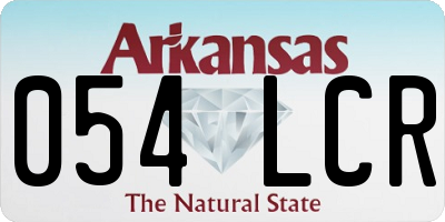 AR license plate 054LCR