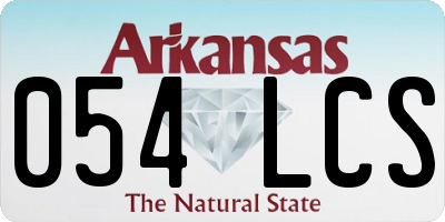 AR license plate 054LCS