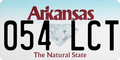 AR license plate 054LCT