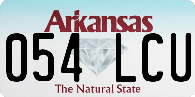 AR license plate 054LCU
