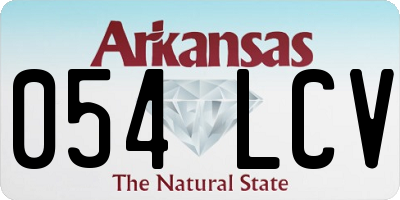 AR license plate 054LCV