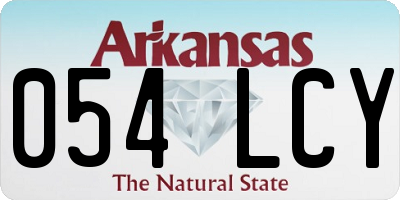 AR license plate 054LCY