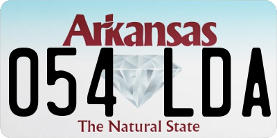 AR license plate 054LDA