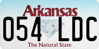 AR license plate 054LDC