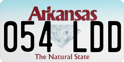 AR license plate 054LDD