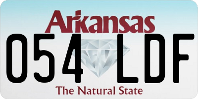 AR license plate 054LDF